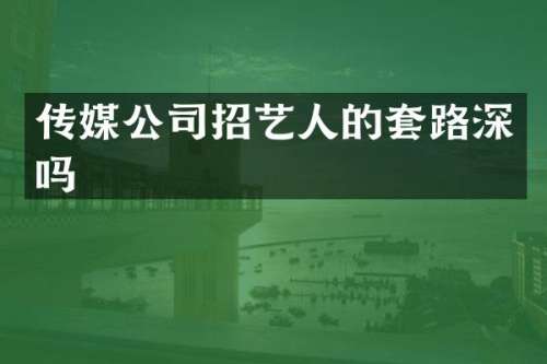 传媒公司招艺人的套路深吗