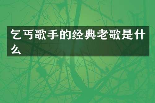 乞丐歌手的经典老歌是什么