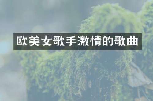 欧歌手的歌曲