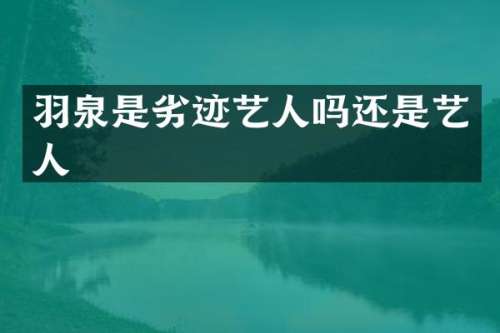 羽泉是劣迹艺人吗还是艺人