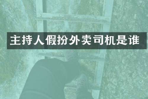 主持人假扮外卖司机是谁