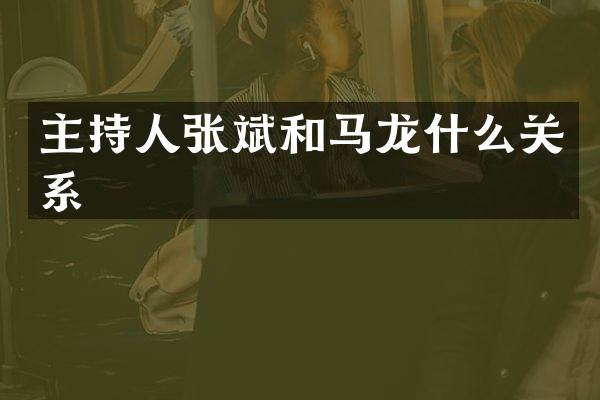 主持人张斌和马龙什么关系
