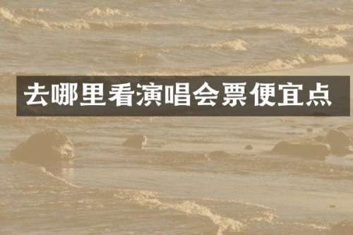 去哪里看演唱会票便宜点