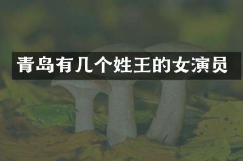 青岛有几个姓王的女演员