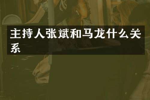 主持人张斌和马龙什么关系