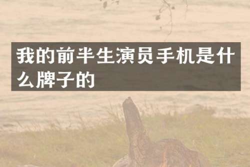 我的前半生演员手机是什么牌子的
