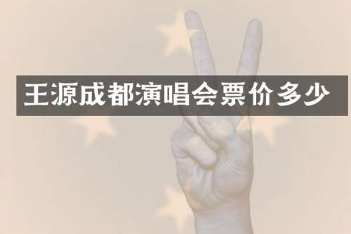 王源成都演唱会票价多少