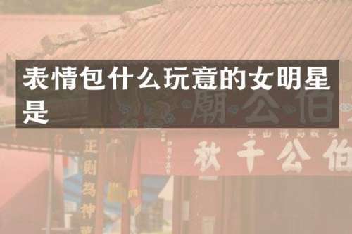 表情包什么玩意的女明星是