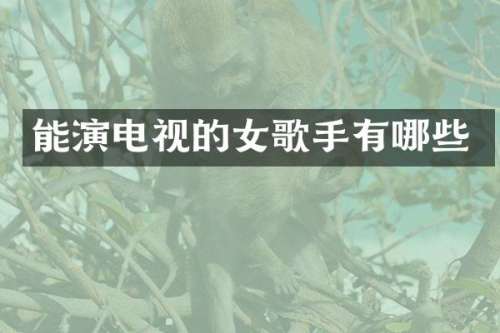 能演电视的女歌手有哪些