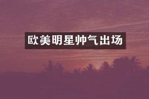 欧美明星帅气出场