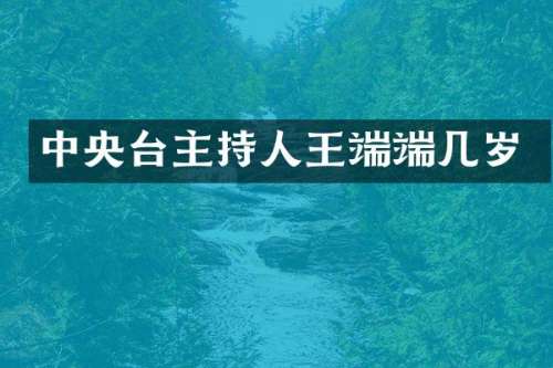 中央台主持人王端端几岁
