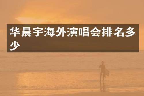 华晨宇海外演唱会排名多少