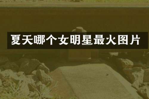 夏天哪个女明星最火图片