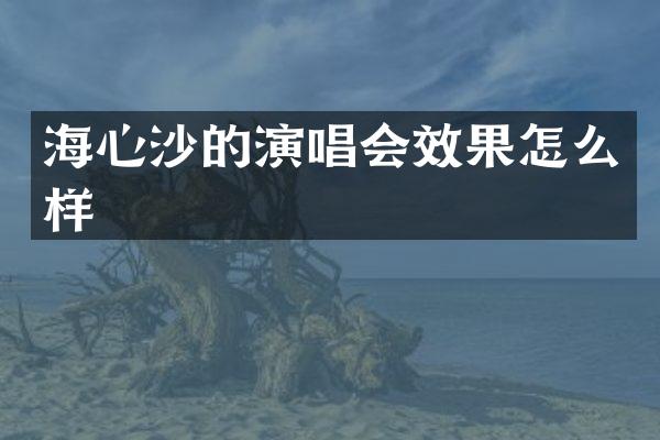 海心沙的演唱会效果怎么样