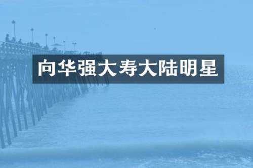 向华强大寿大陆明星