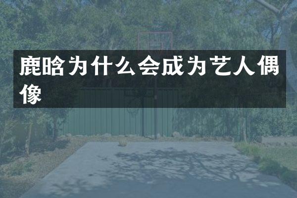 鹿晗为什么会成为艺人偶像