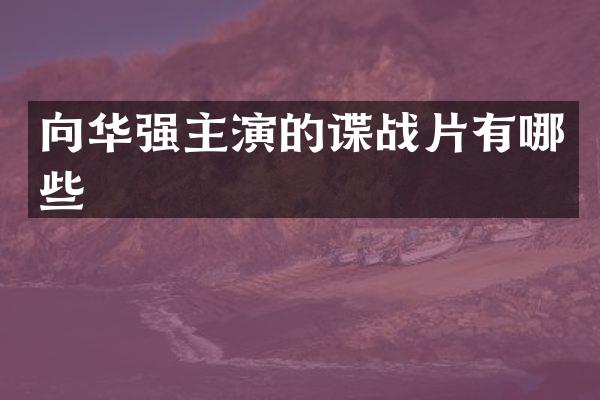 向华强主演的谍战片有哪些