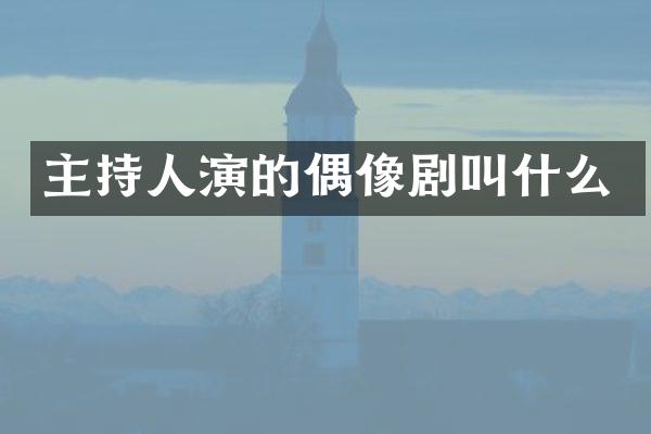 主持人演的偶像剧叫什么