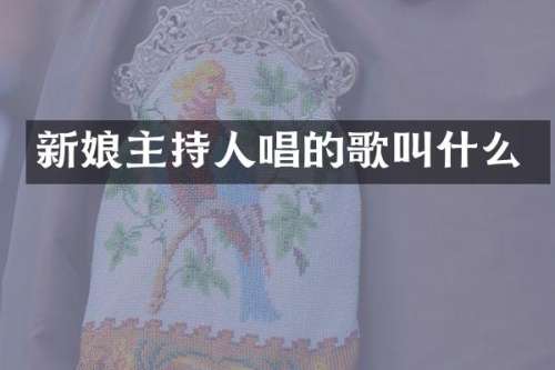 新娘主持人唱的歌叫什么