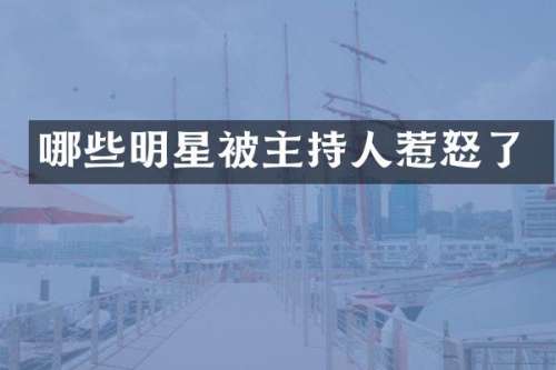 哪些明星被主持人惹怒了