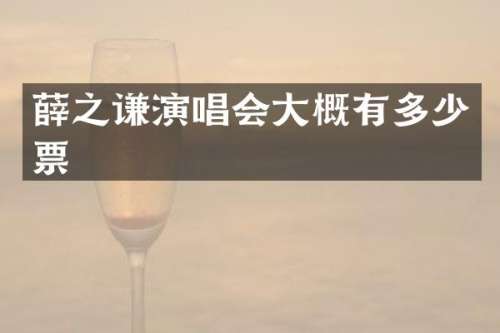 薛之谦演唱会大概有多少票