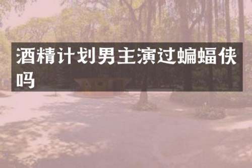酒精计划男主演过蝙蝠侠吗