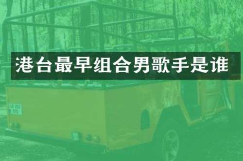 港台最早组合男歌手是谁