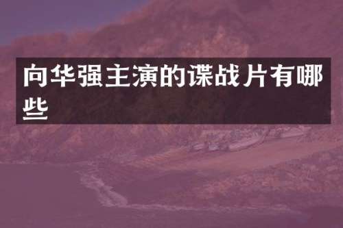 向华强主演的谍战片有哪些