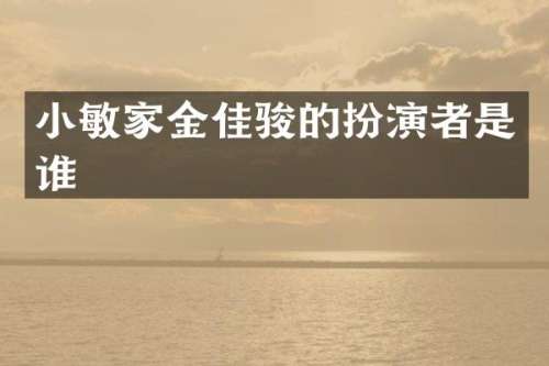 小敏家金佳骏的扮演者是谁