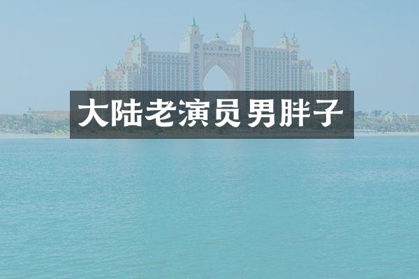 大陆老演员男胖子