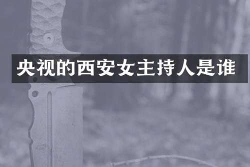央视的西安女主持人是谁