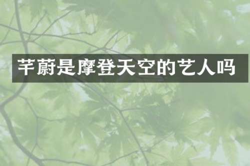 芊蔚是摩登天空的艺人吗