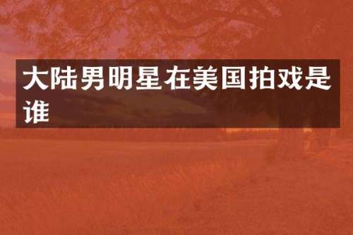 大陆男明星在美国拍戏是谁