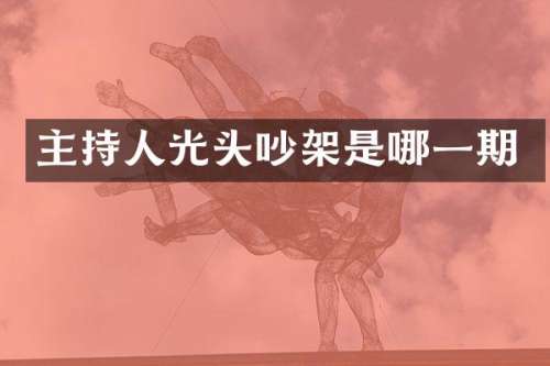 主持人光头吵架是哪一期