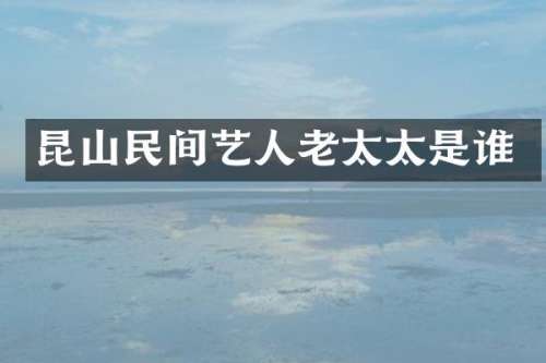 昆山民间艺人老太太是谁