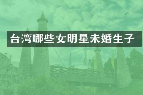 台湾哪些女明星未婚生子