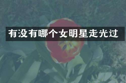 有没有哪个女明星走光过