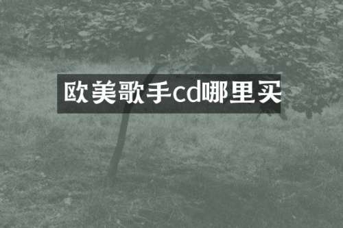 欧美歌手cd哪里买