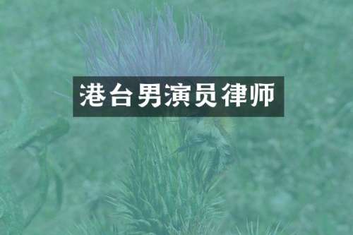 港台男演员律师