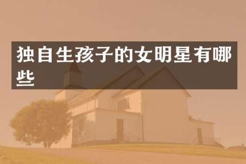 独自生孩子的女明星有哪些