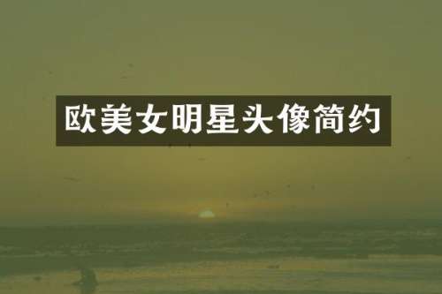 欧明星头像简约