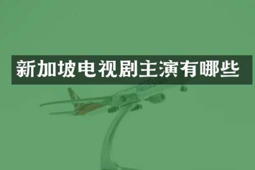 新加坡电视剧主演有哪些