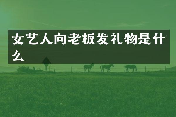 女艺人向老板发礼物是什么