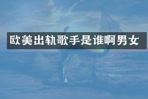 欧美出轨歌手是谁啊男女