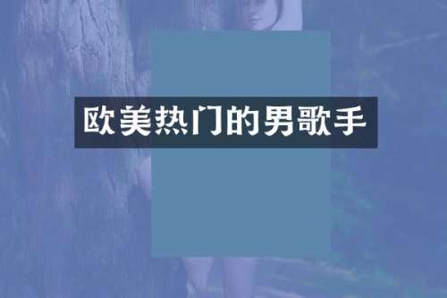 欧美热门的男歌手