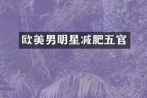 欧美男明星减肥五官