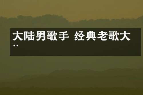 大陆男歌手 经典老歌大全