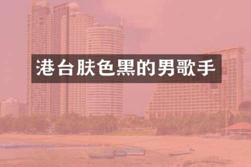 港台肤色黑的男歌手