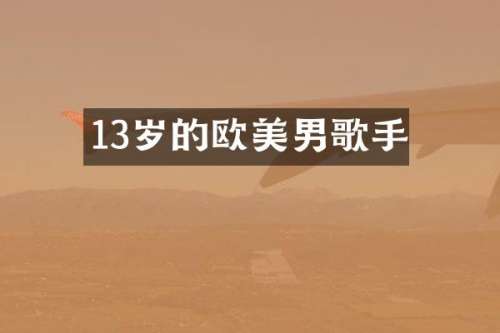 13岁的欧美男歌手