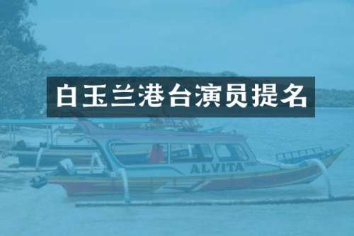 白玉兰港台演员提名